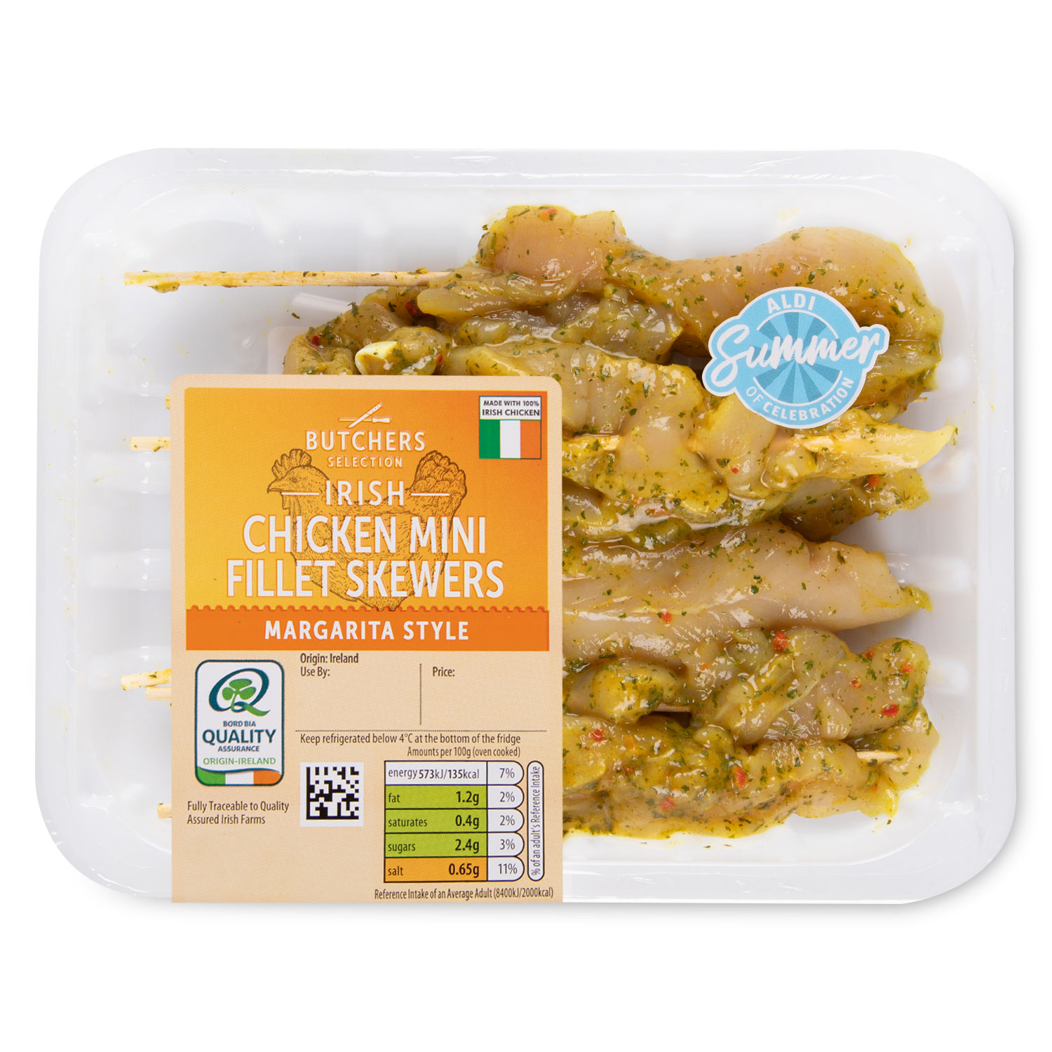 Margarita Style Irish Chicken Mini Fillet Skewers 300g Butcher's Selection