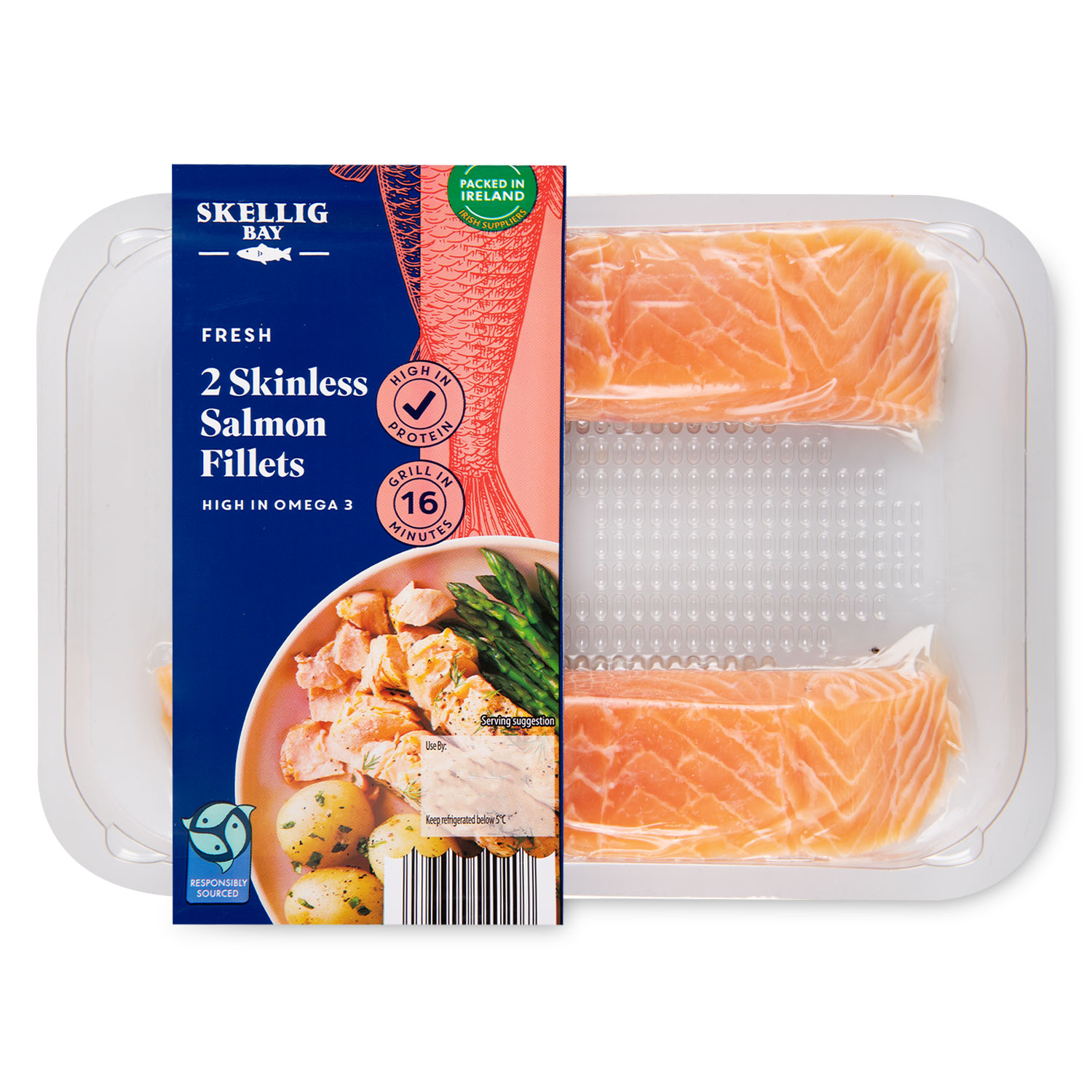 Fresh Skinless Salmon Fillets 230g 2 Pack Skellig Bay | ALDI.IE