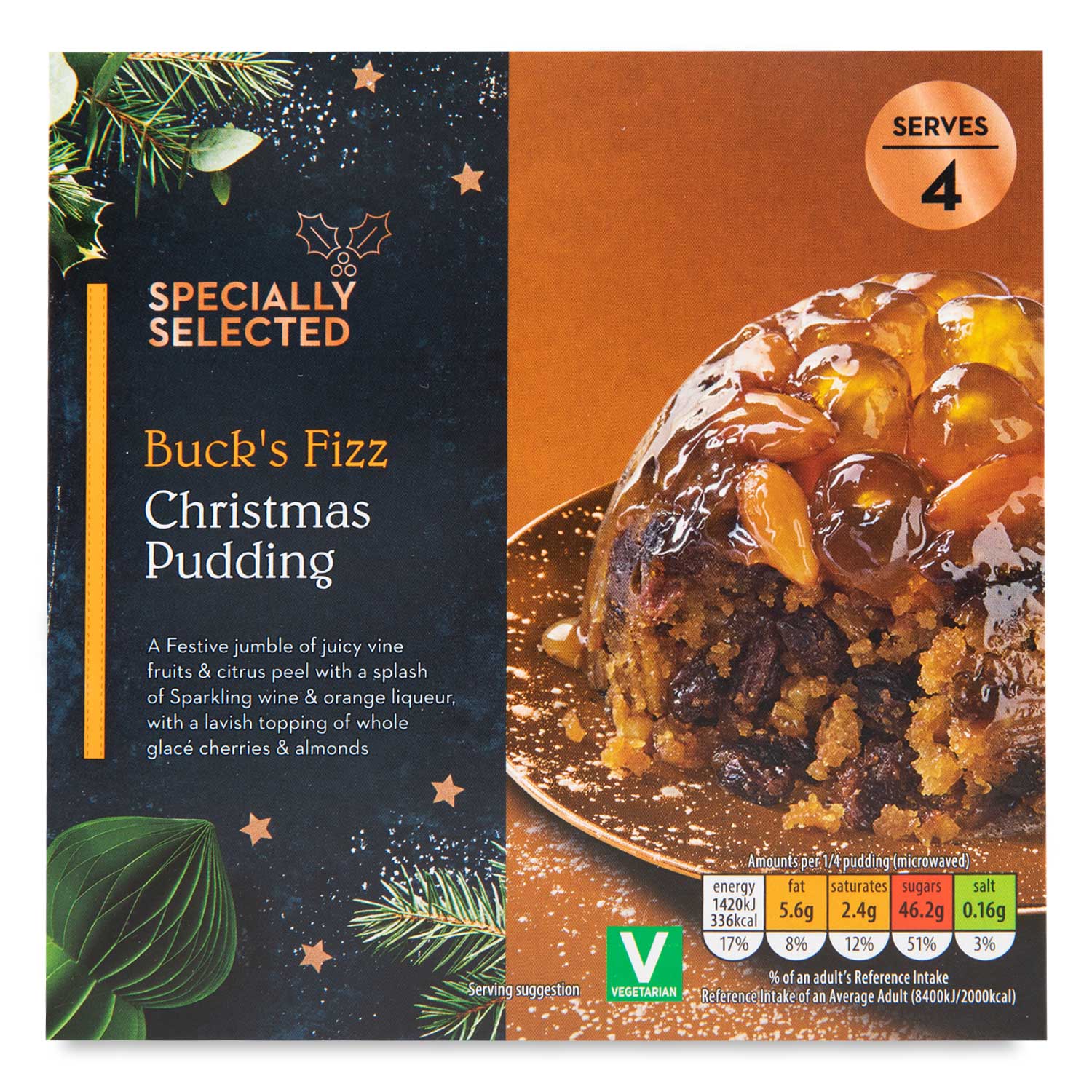 Buck's Fizz Christmas Pudding 400g Specially Selected