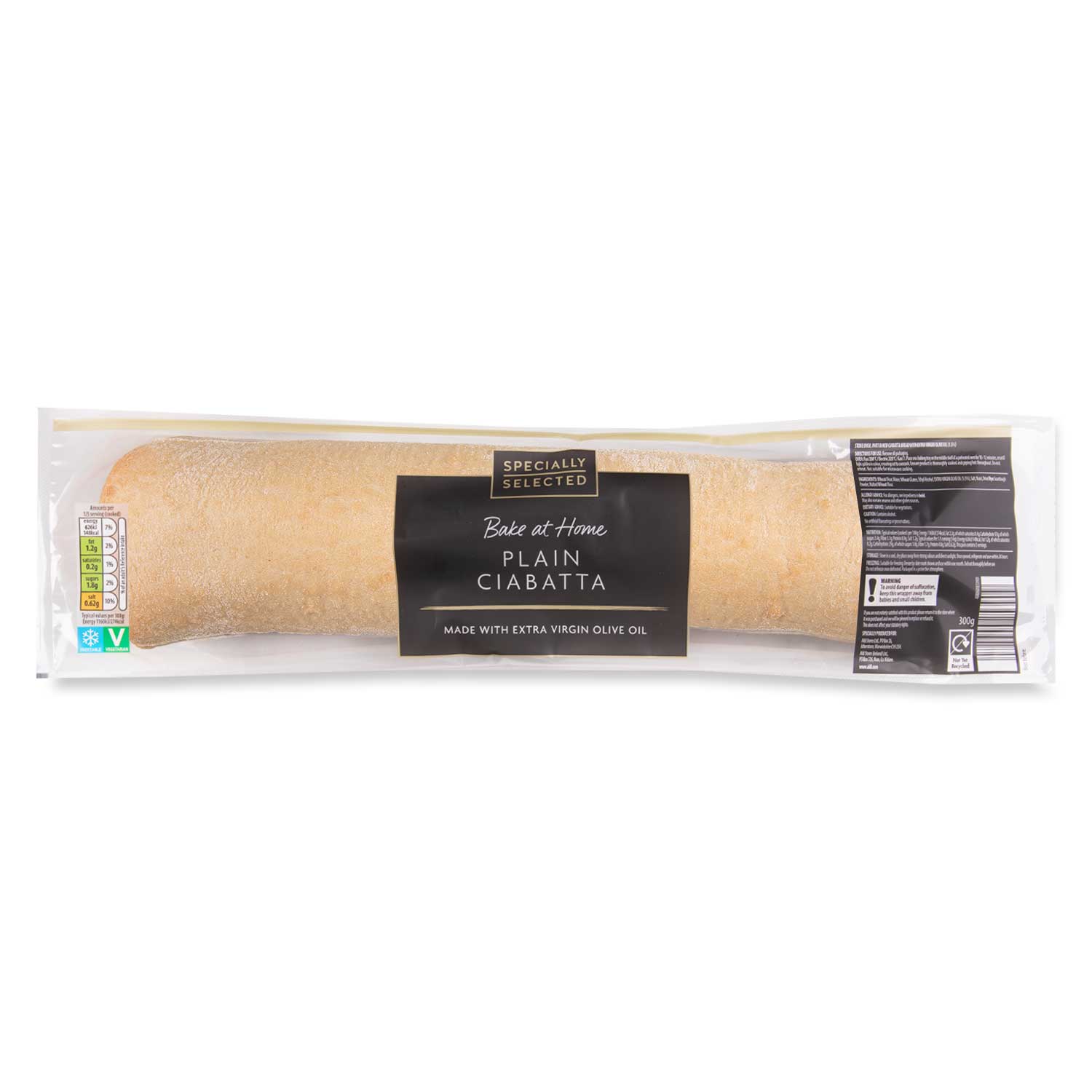 Bake At Home Plain Ciabatta 300g Specially Selected Aldiie 7060