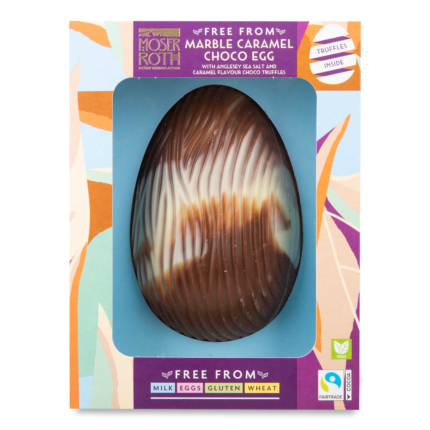 Free From Marble Caramel Choco Egg 200g Moser Roth