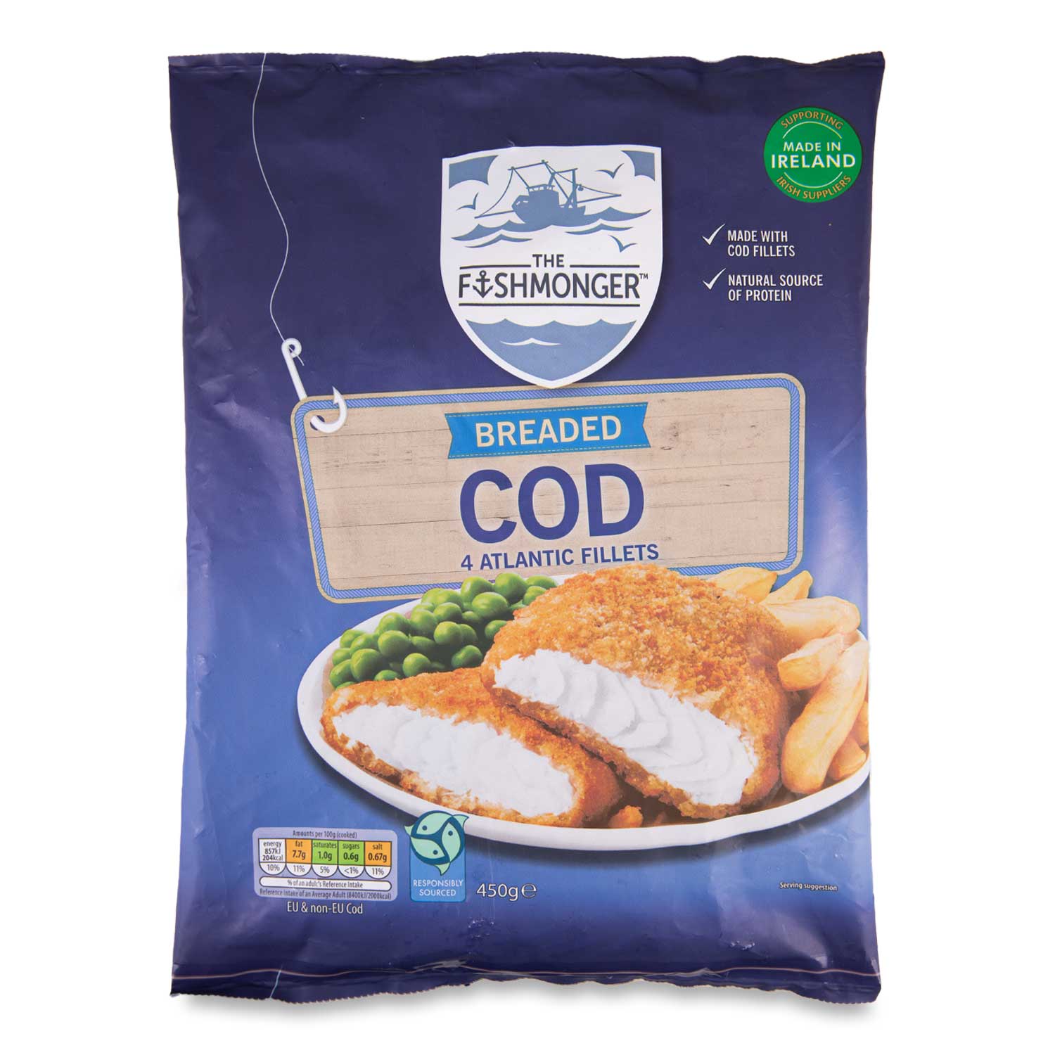 Breaded Cod Fillets 450g 4 Pack The Fishmonger | ALDI.IE