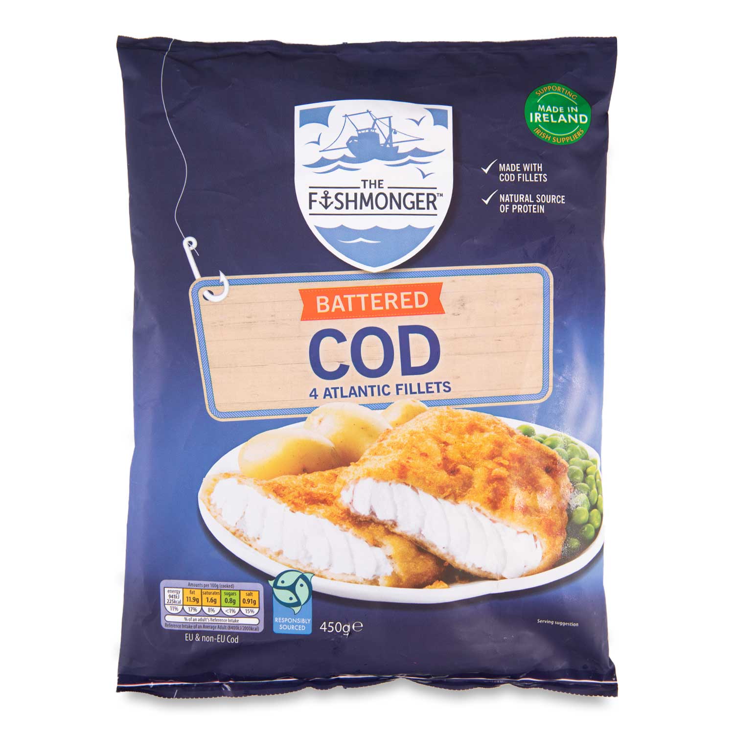 Battered Cod Fillets 450g 4 Pack The Fishmonger | ALDI.IE