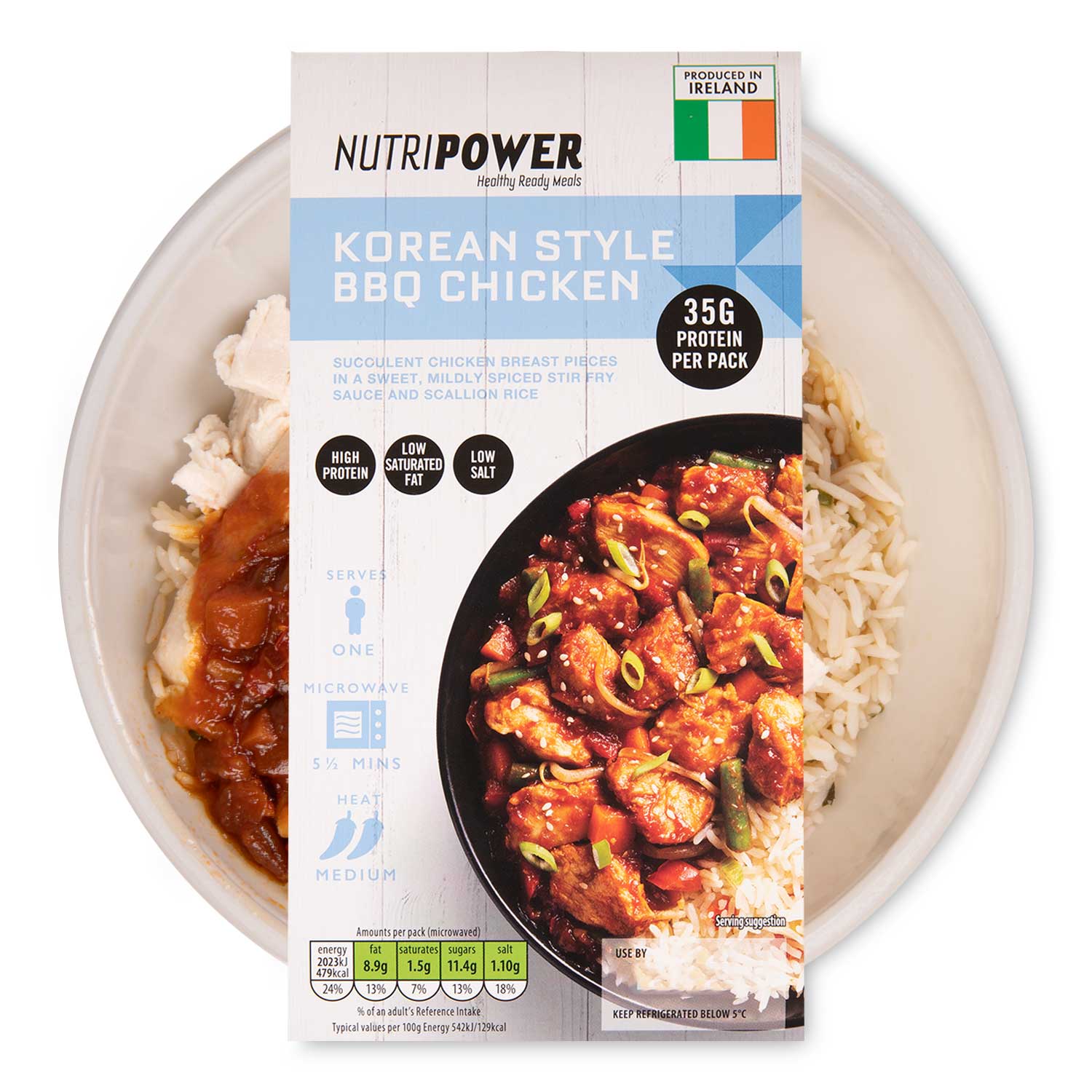 Korean BBQ Chicken With Scallion Rice 400g Nutripower | ALDI.IE