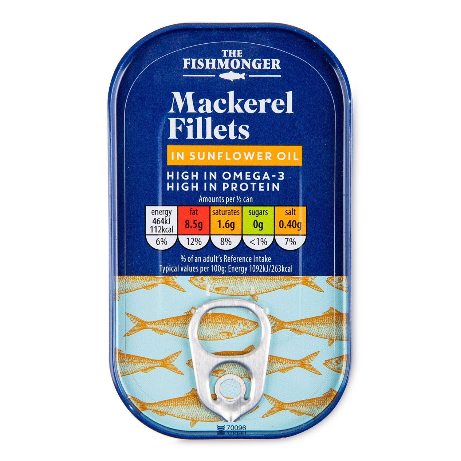 Mackerel In Sunflower Oil 125g (85g Drained) The Fishmonger