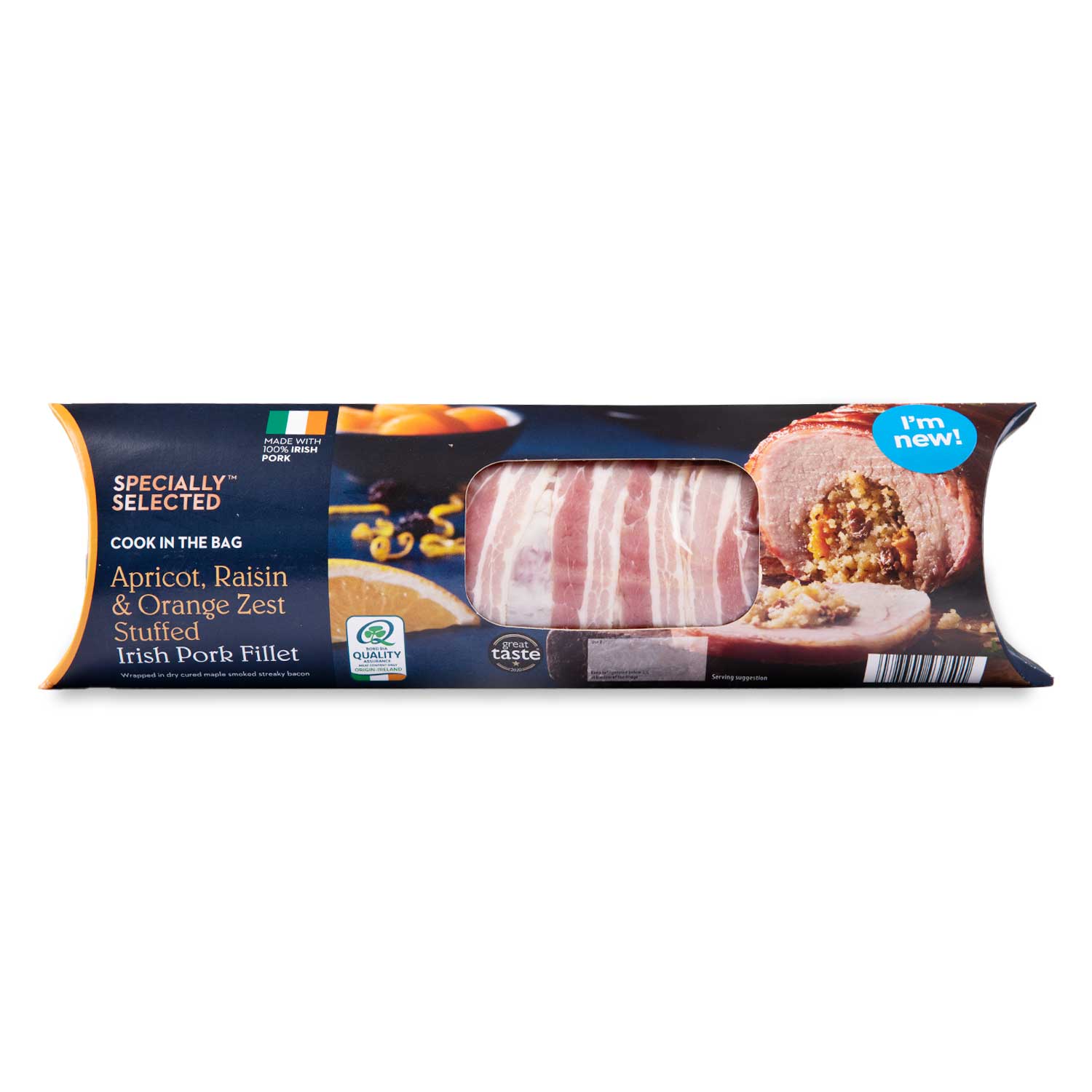 Cook In The Bag Apricot, Raisin & Orange Zest Stuffed Irish Pork Fillet 700g Specially Selected