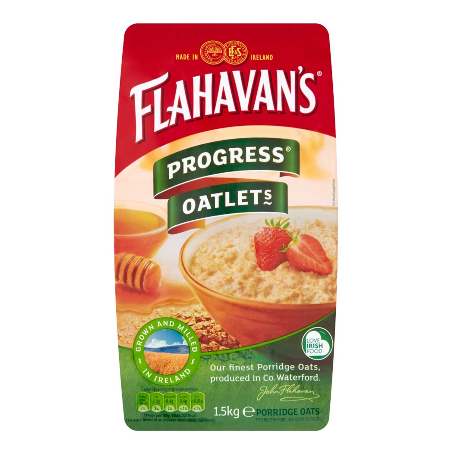 Progress Oatlets Porridge Oats 1.5kg Flahavan's | ALDI.IE