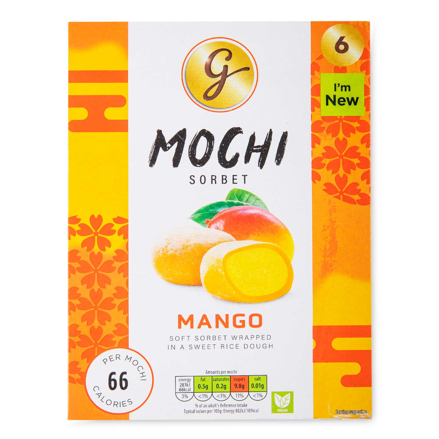 Mochi Mango Sorbet 6x35g Gianni's