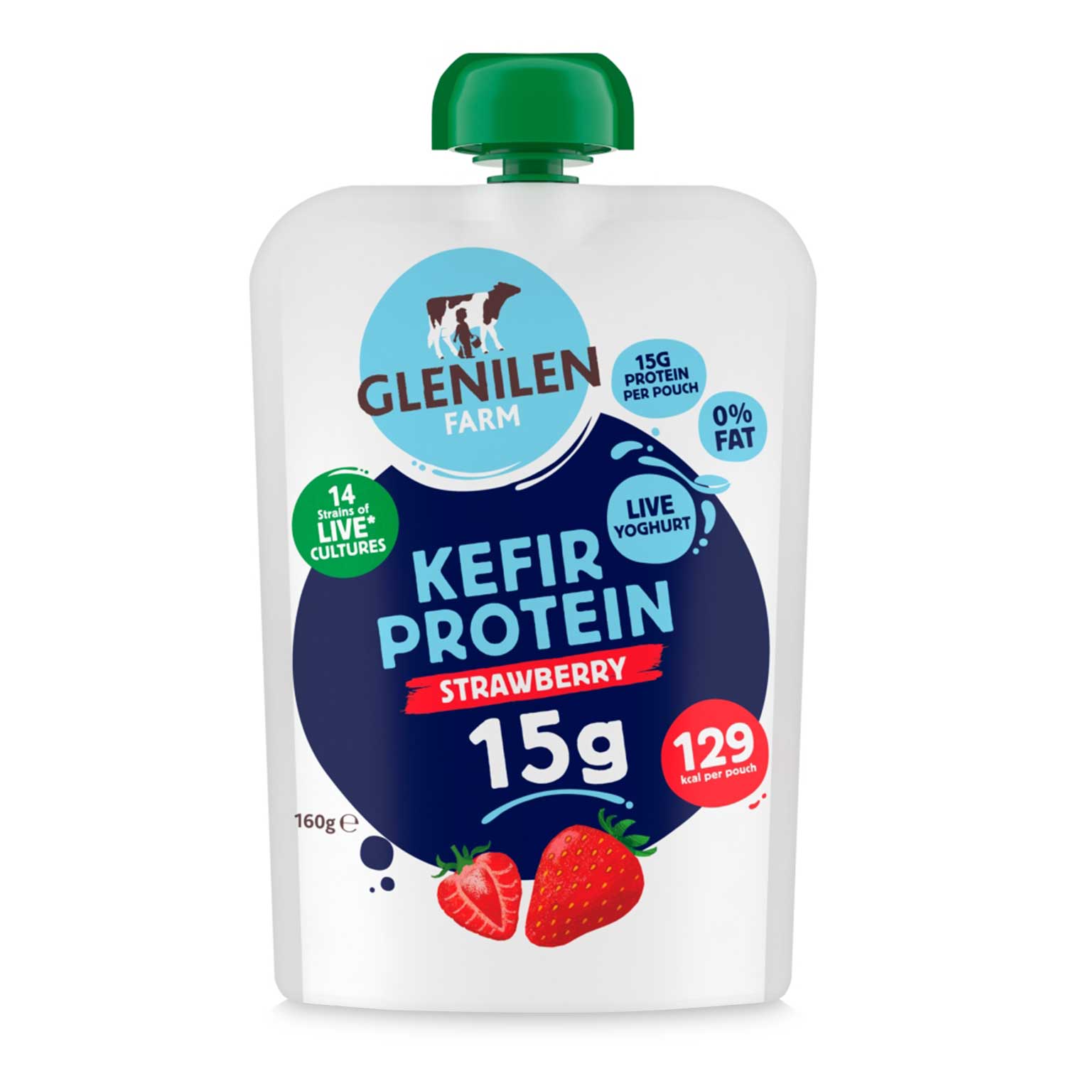 Kefir Protein Strawberry 160g Glenilen Farm