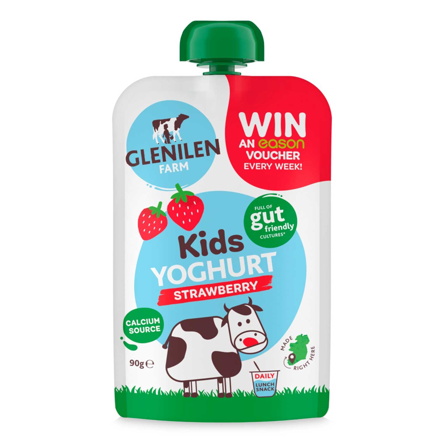 Kids Yoghurt Strawberry 90g Glenilen Farm