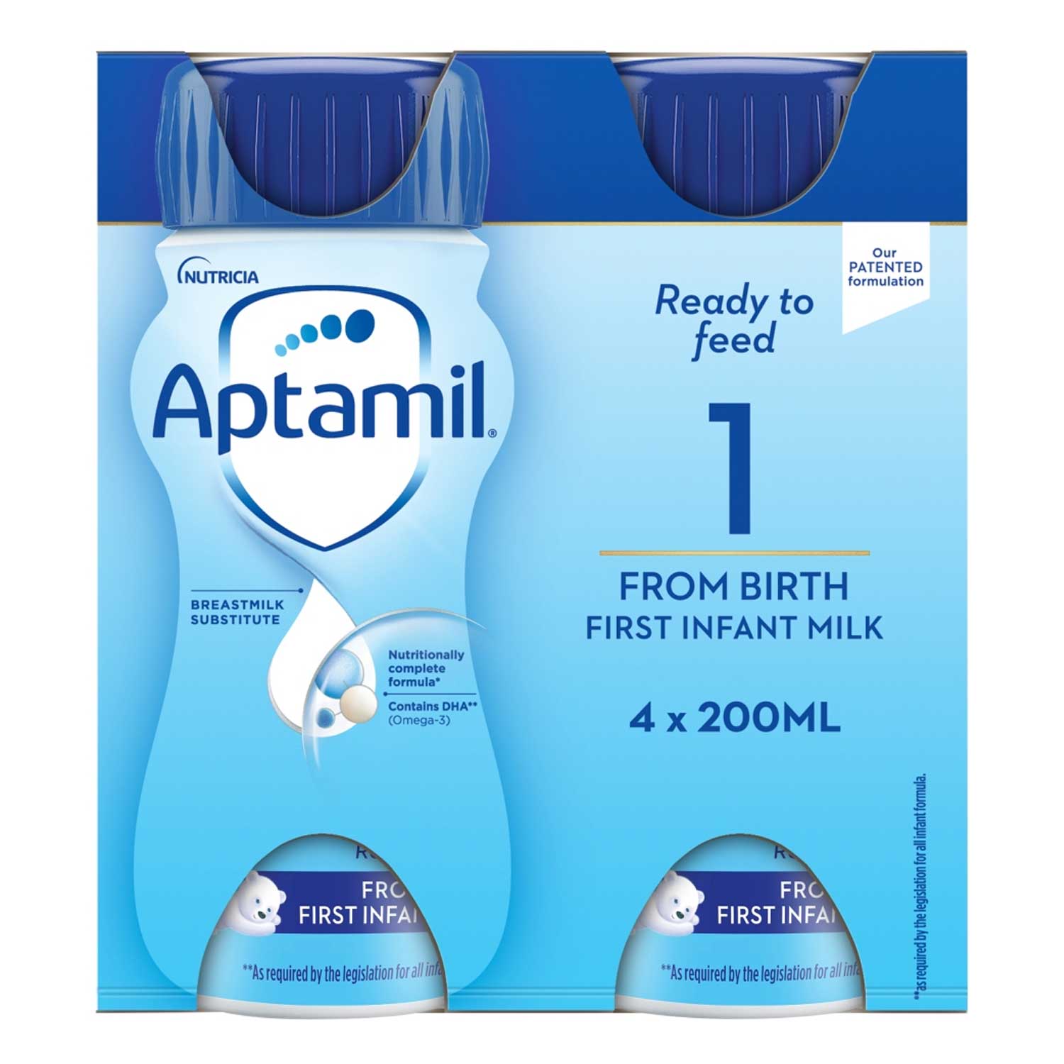 1 First Baby Milk Formula Multipack From Birth 4 X 200ml Aptamil