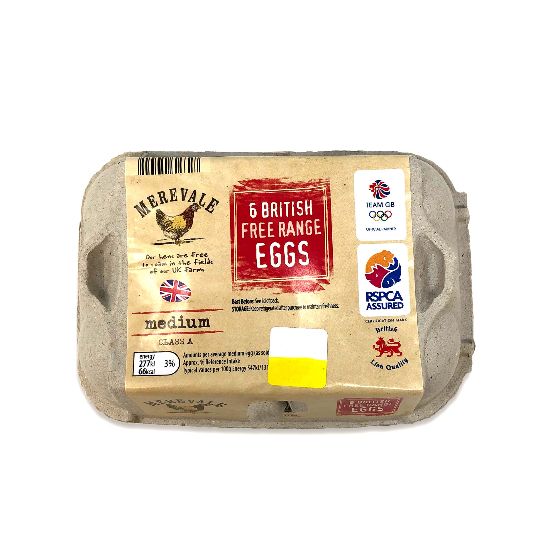 Merevale Medium British Free Range Eggs 6 Pack ALDI