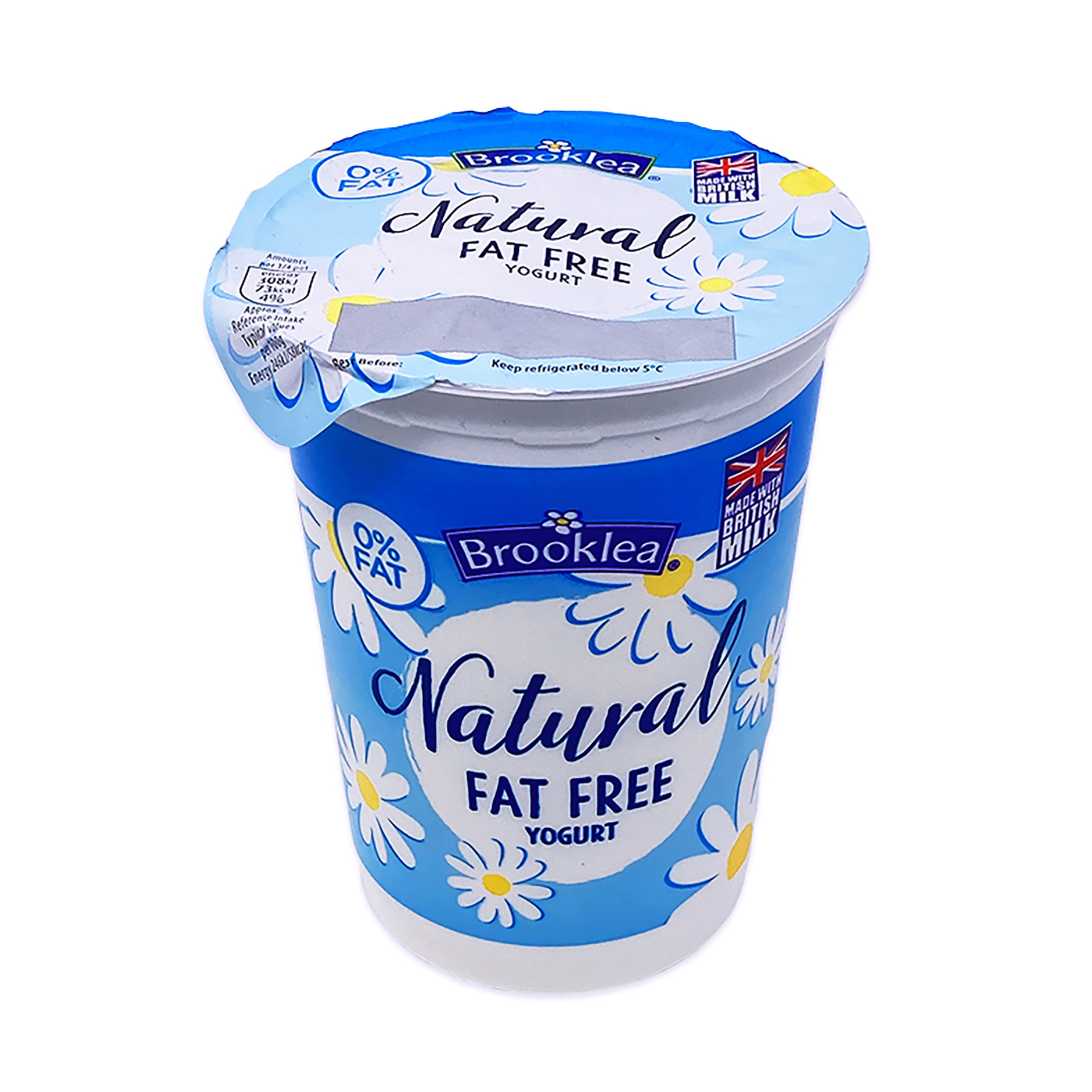 Brooklea Natural Fat Free Yogurt 500g ALDI