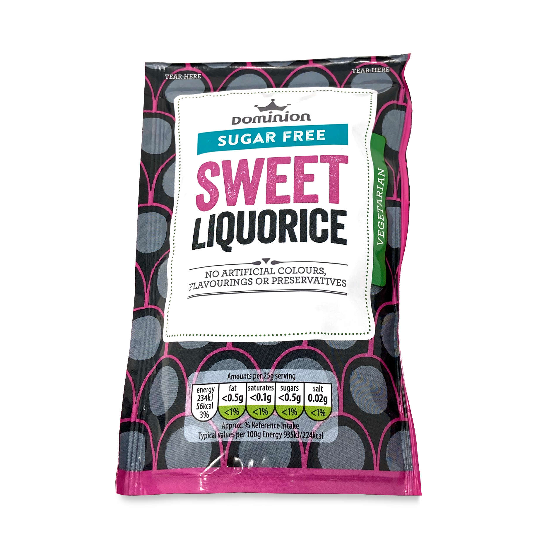 Sugar Free Sweet Liquorice 75g Dominion