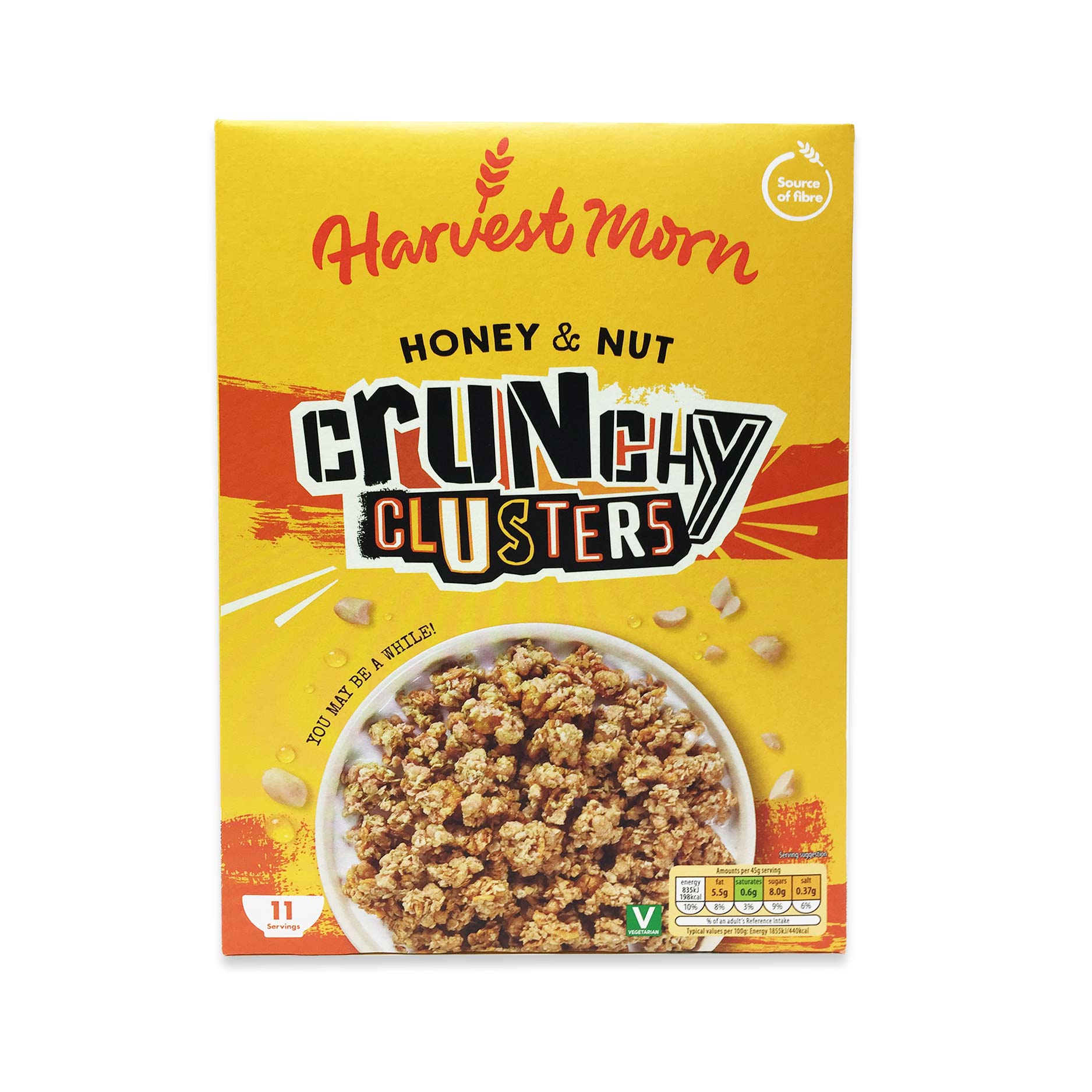 Harvest Morn Crunchy Clusters Honey Nut 500g Aldi
