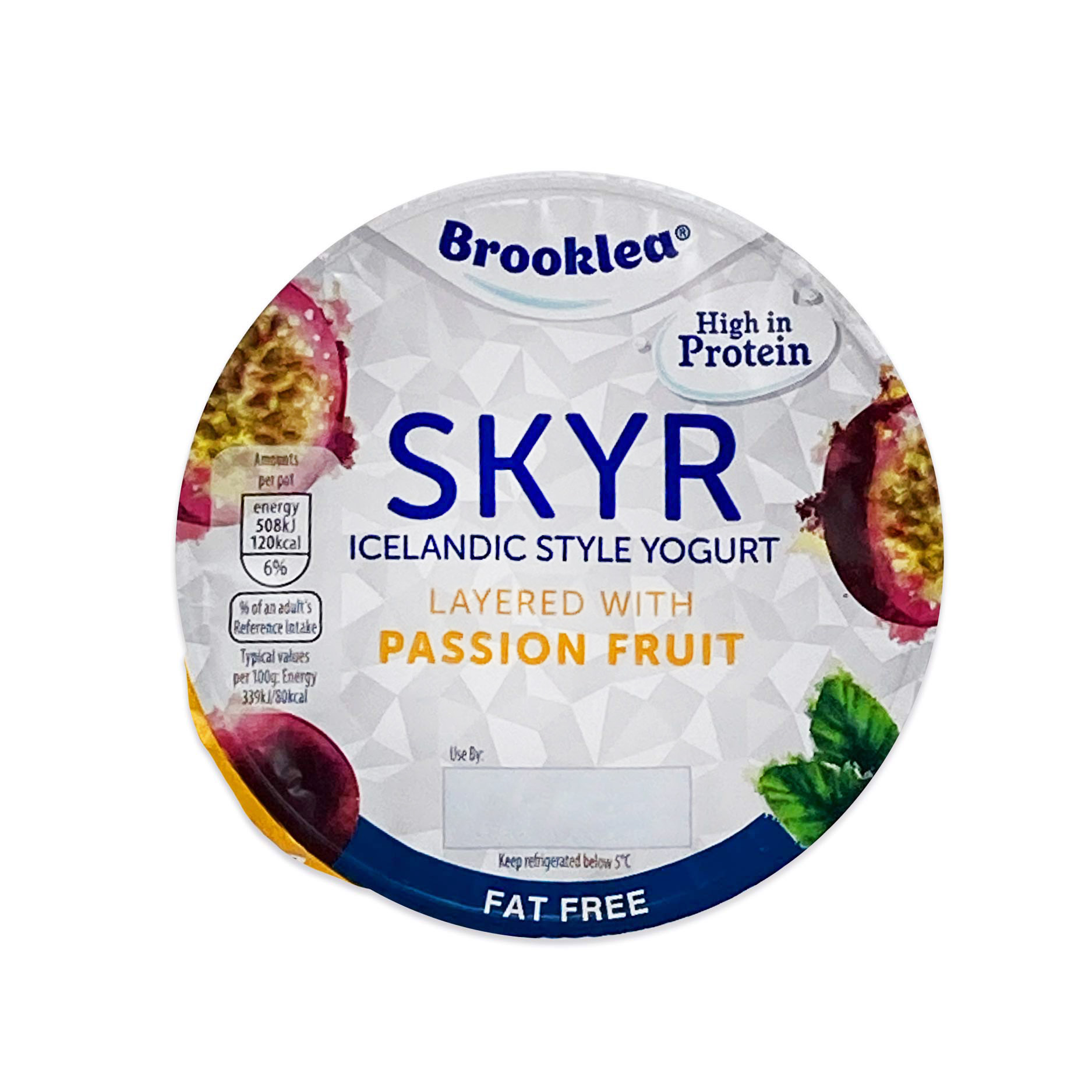 Skyr High Protein Fat Free Passionfruit Yogurt 150g Brooklea