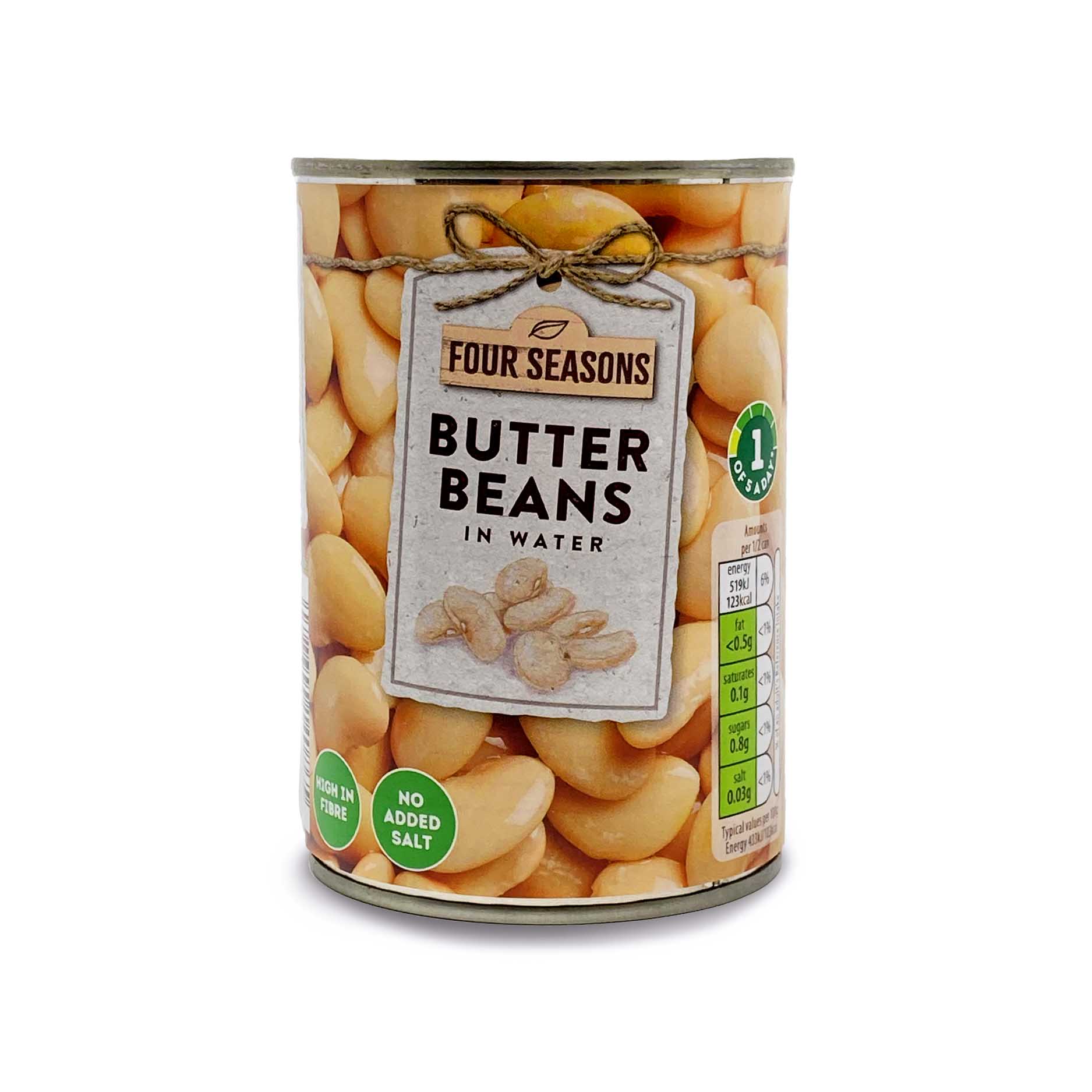 Butter Beans In Water 400g Four Seasons