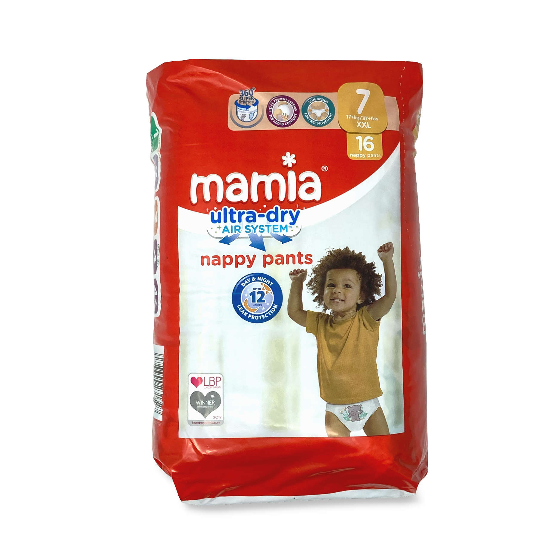 Mamia Nappy Pant Xxl Size 7 16 Pack | ALDI