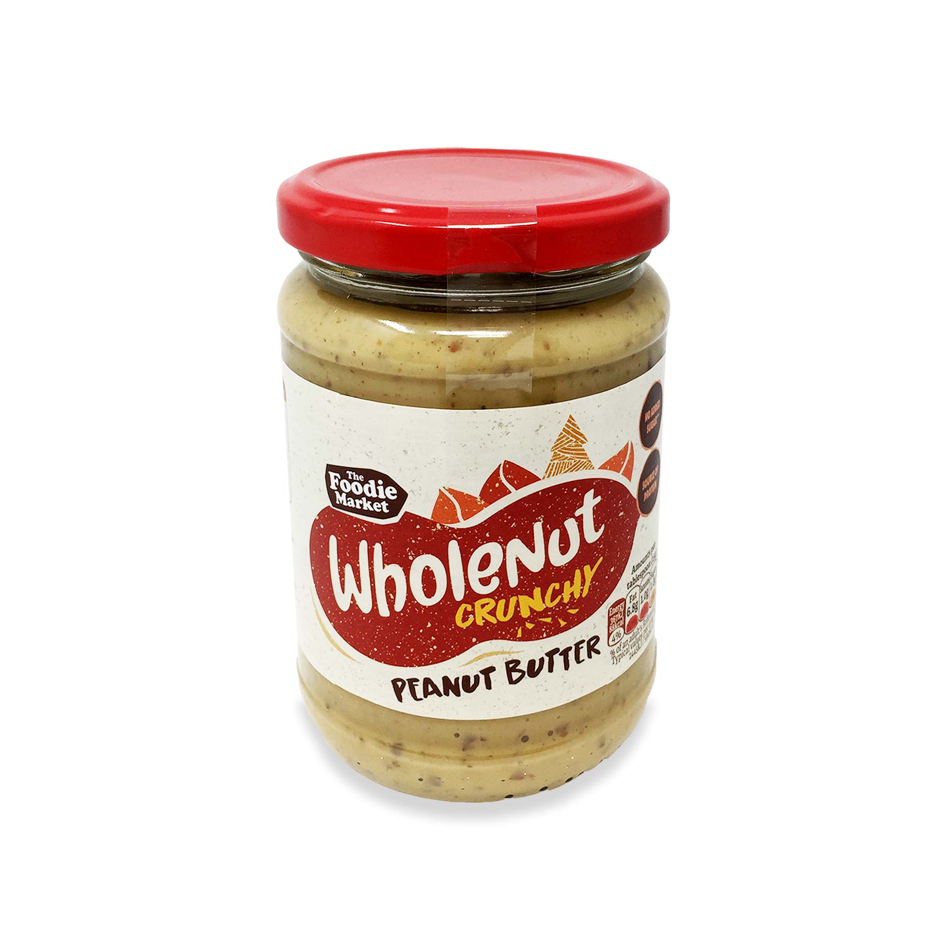 Wholenut Crunchy Peanut Butter 340g Foodie Market