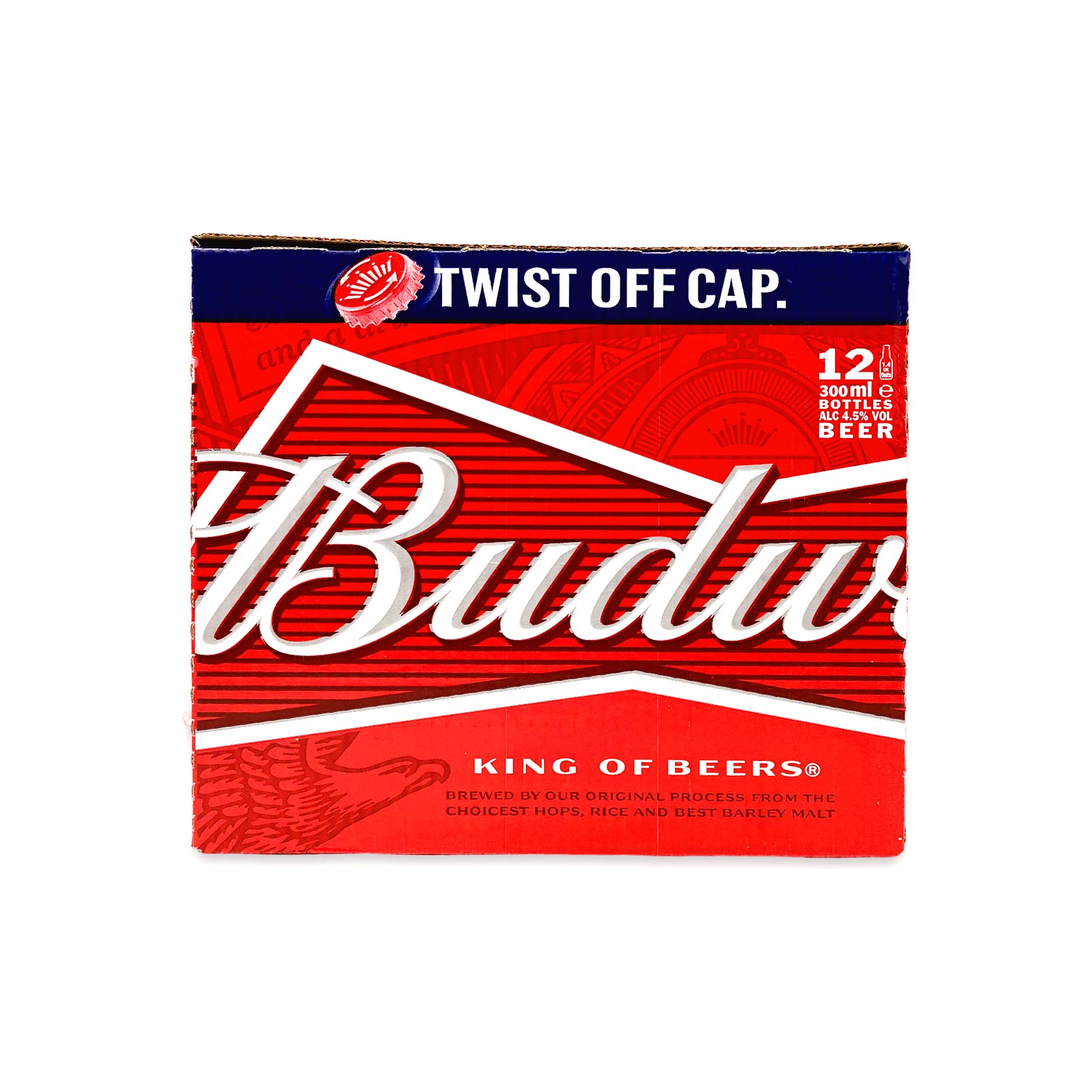 Budweiser King Of Beers Lager Beer 12 X 300ml Aldi