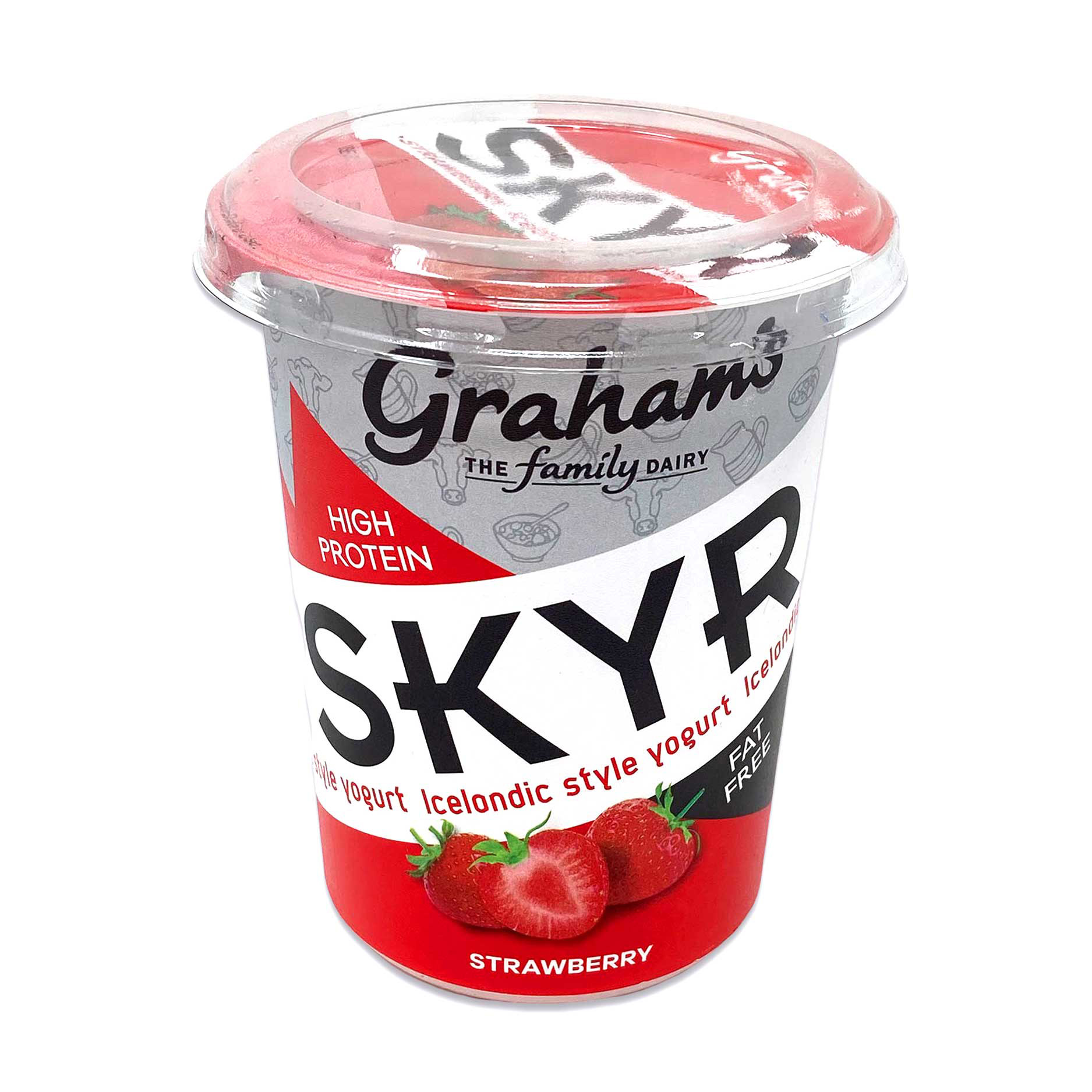 Graham's The Family Dairy Skyr Strawberry Icelandic Style Yogurt 450g ...