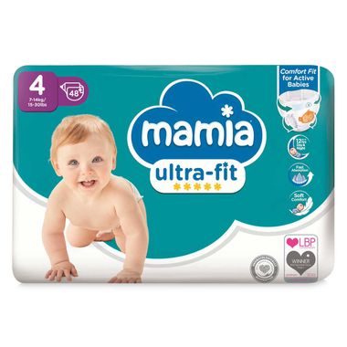 Mamia Ultra-fit Maxi Nappies 48 Pack/Size 4