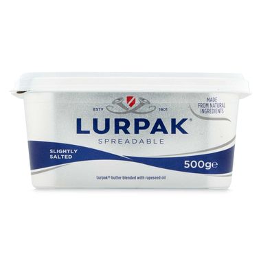 Lurpak Spreadable Slightly Salted Butter Blended With Rapeseed Oil 500g