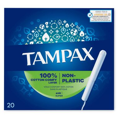 Tampax Super Tampons With Cardboard Applicator 20 Pack