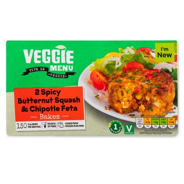 Veggie Menu Spicy Butternut Squash & Chipotle Feta Bakes 220g/2 Pack