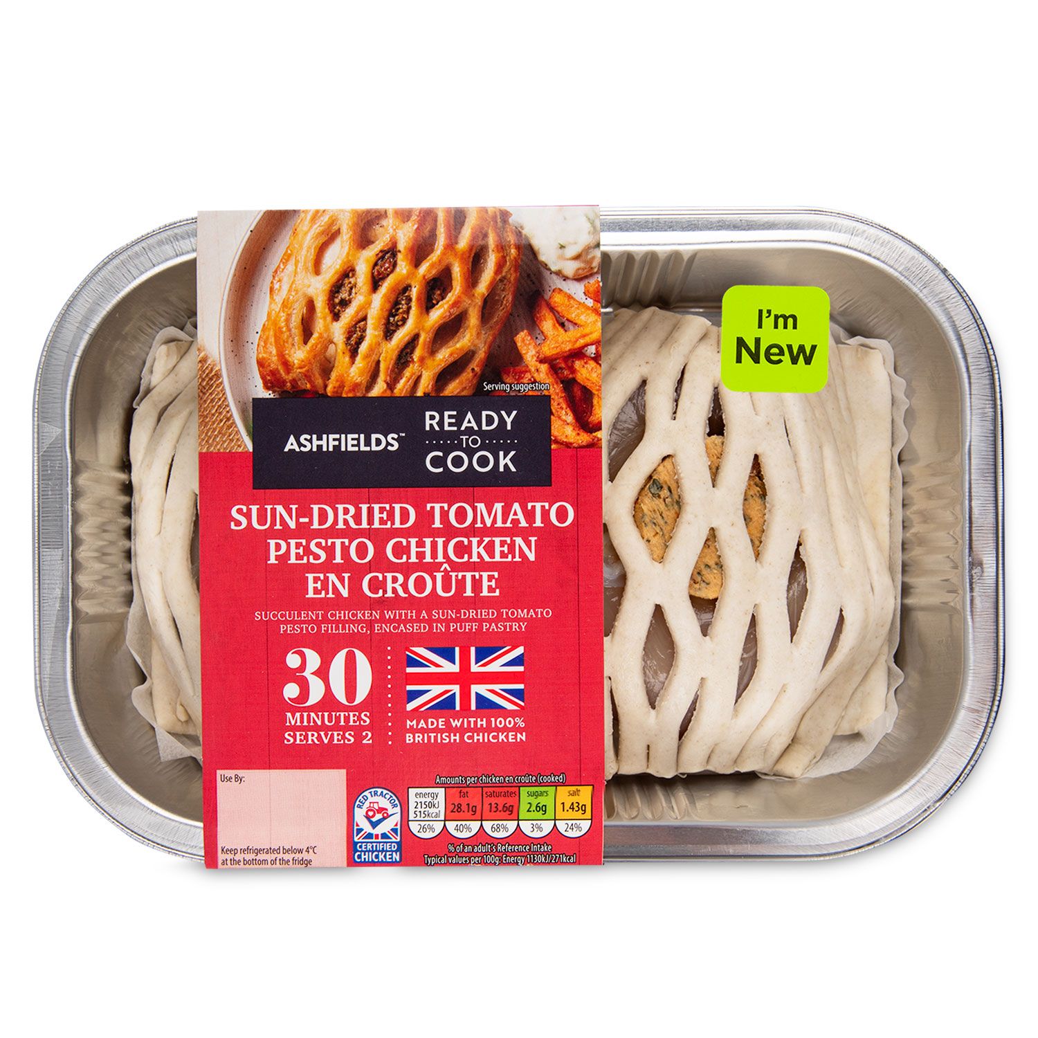 Ashfields Sun-dried Tomato Pesto Chicken En Croûte 406g | ALDI