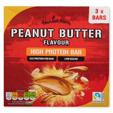 Harvest Morn Peanut Butter Flavour High Protein Bar 3x60g