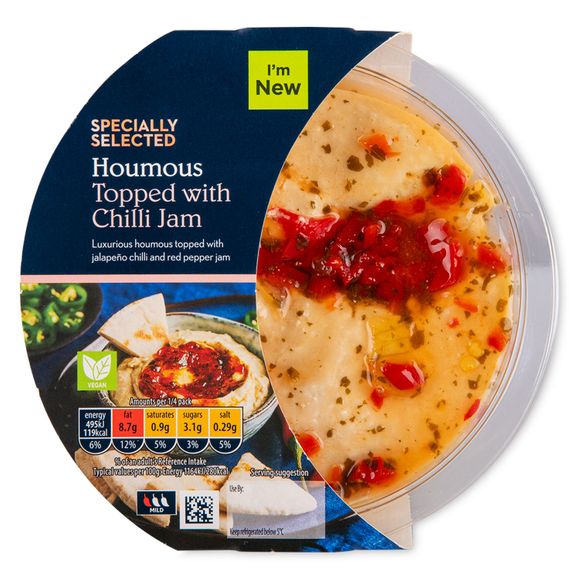 Specially Selected Houmous Topped With Chilli Jam 170g | ALDI