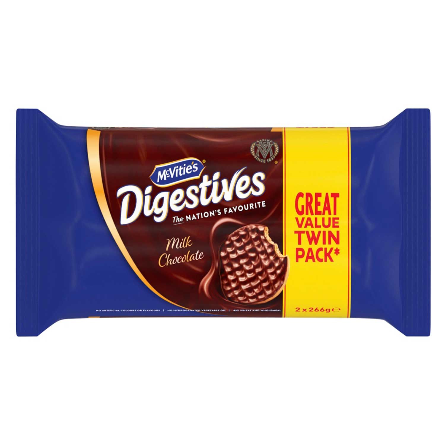 Mcvitie's Digestives Milk Chocolate 2x266g ALDI