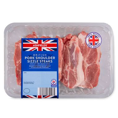 Ashfields British Pork Shoulder Sizzle Steaks 480g