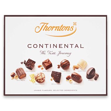 Thorntons Continental Milk, Dark, White Chocolate Box 264g