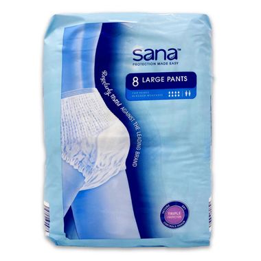 Sana Incontinence Large Pants 8 Pack