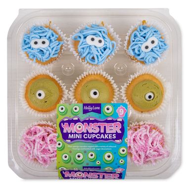 Holly Lane Monster Mini Cupcakes 9 Pack