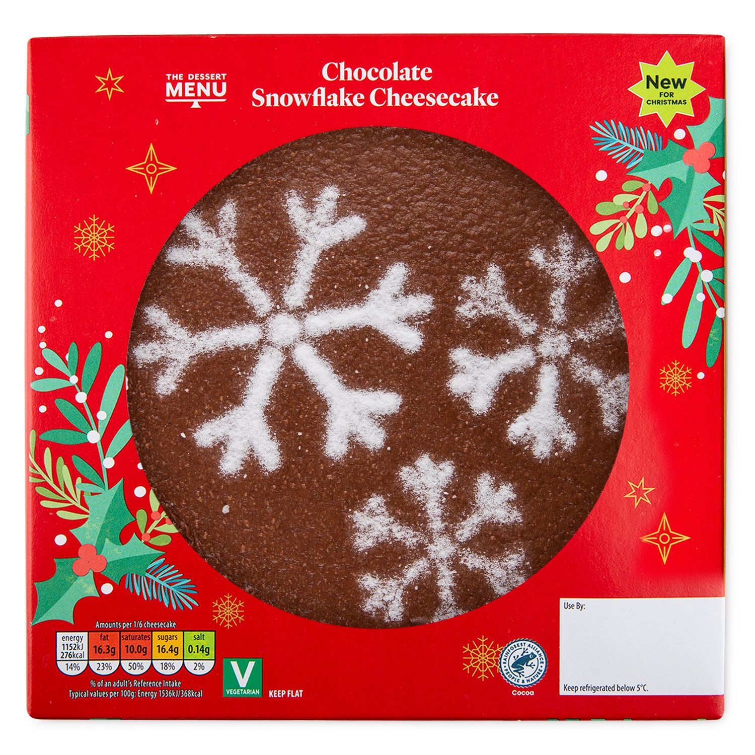 Dessert Menu Chocolate Snowflake Cheesecake 450g | ALDI