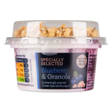 Specially Selected Blueberry & Granola Greek Style Vanilla Yogurt 150g