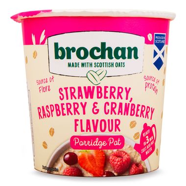 Brochan Strawberry, Raspberry & Cranberry Flavour Porridge Pot 65g