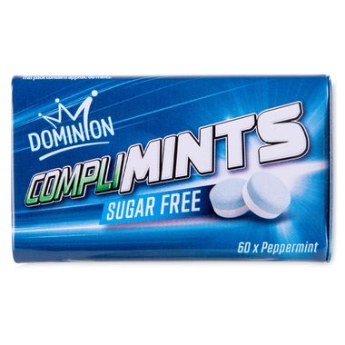 Dominion Complimints Sugar Free Peppermint Mints 30g/60 Pack