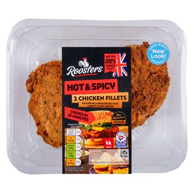 Roosters Hot & Spicy Chicken Fillets 350g/2 Pack