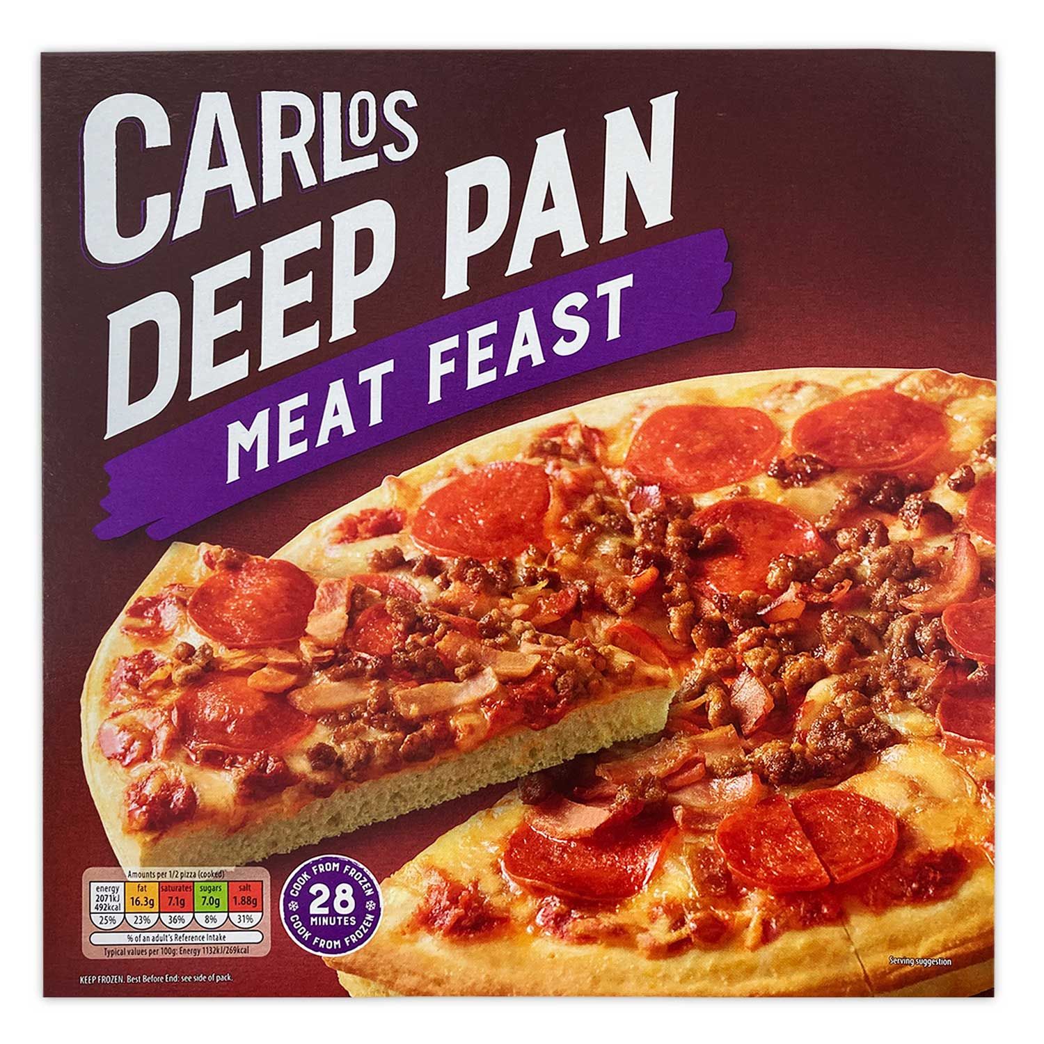 Carlos Deep Pan Meat Feast Pizza 386g ALDI