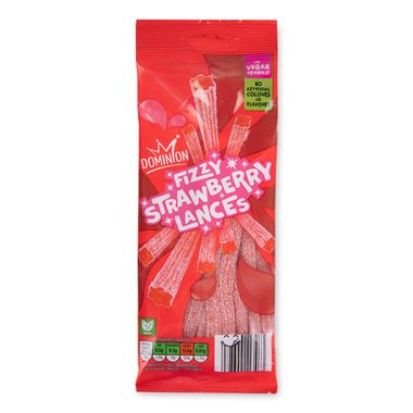 Dominion Fizzy Strawberry Lances 75g