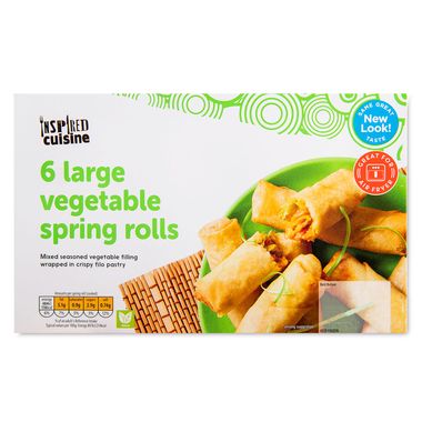 Inspired Cuisine Large Vegetable Spring Rolls 360g/6 Pack