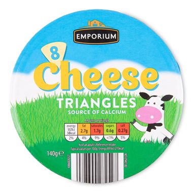 Emporium Cheese Triangles 140g/8 Pack