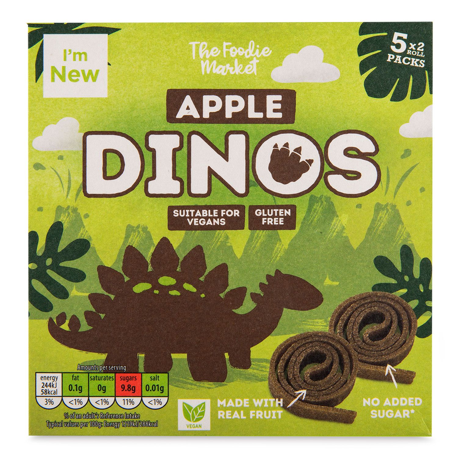 The Foodie Market Apple Dinos 5x20g 