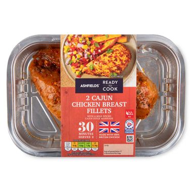 Ashfields Ready To Cook Cajun Chicken Breast Fillets 275g/2 Pack