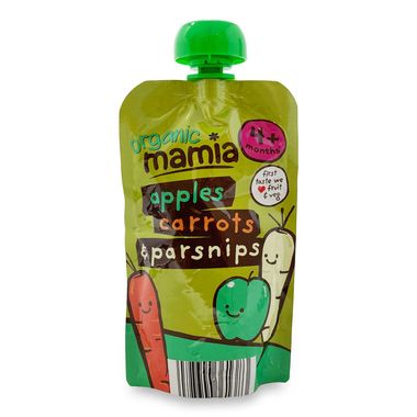 Mamia Organic Apple, Carrot & Parsnip Purées 120g