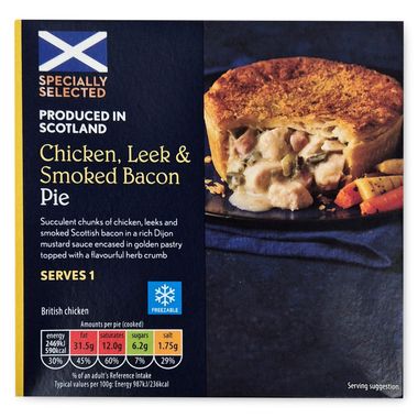 Specially Selected Chicken, Leek & Ham Pie With Arran Mustard 250g